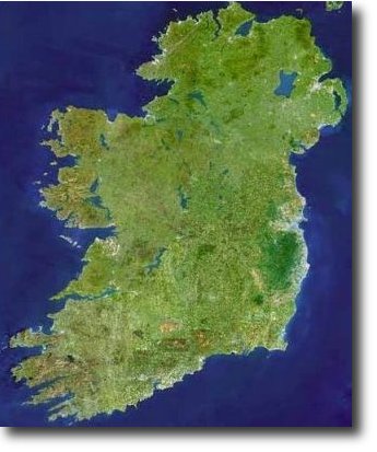 mapa irska
